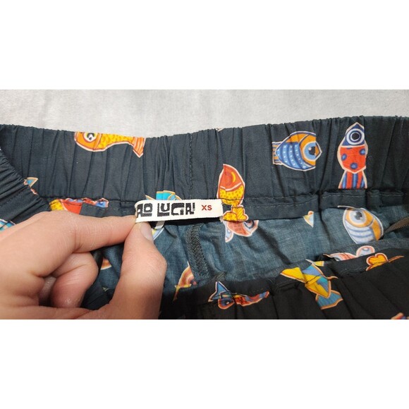 ciro lucia Womens XS Navy Blue Fish Graphic Pants - Picture 6 of 7